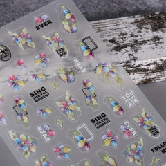 Summer Flower Leaves Nail Art Stickers Decals
