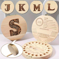 Personalized Wooden Tooth Keepsake Box for Memento Storage