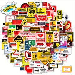 100pcs Waterproof Sticker Pack - Funny Cartoon Designs