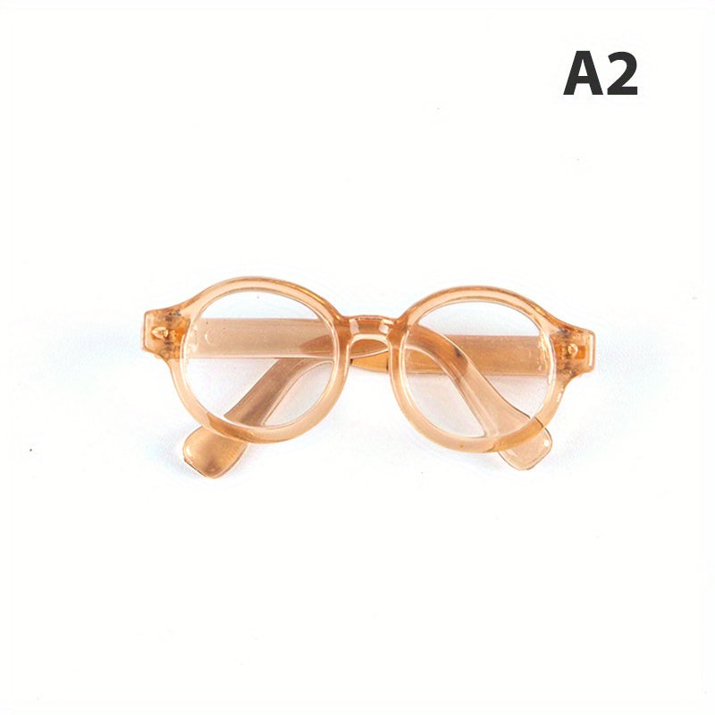 2pcs Dollhouse Glasses Stylish Green Eyewear w/ Cases Accessories for Dolls