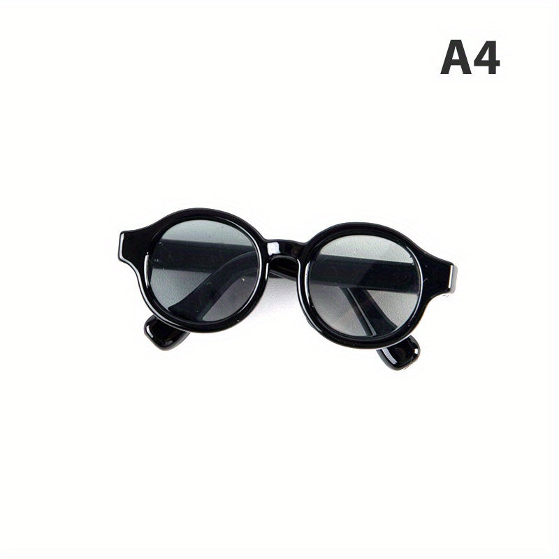 2pcs Dollhouse Glasses Stylish Green Eyewear w/ Cases Accessories for Dolls