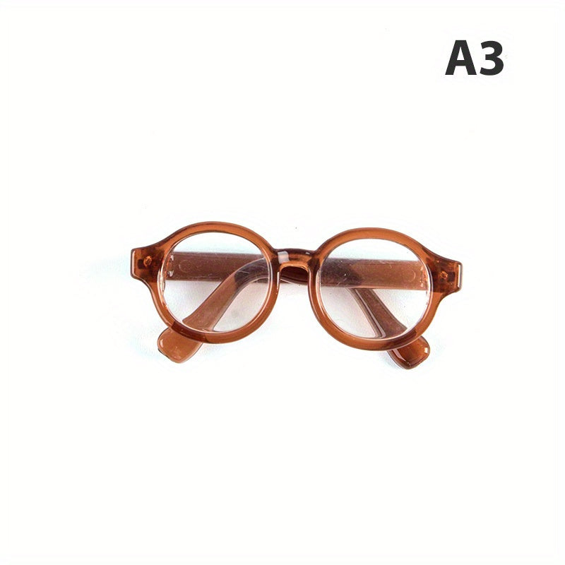 2pcs Dollhouse Glasses Stylish Green Eyewear w/ Cases Accessories for Dolls