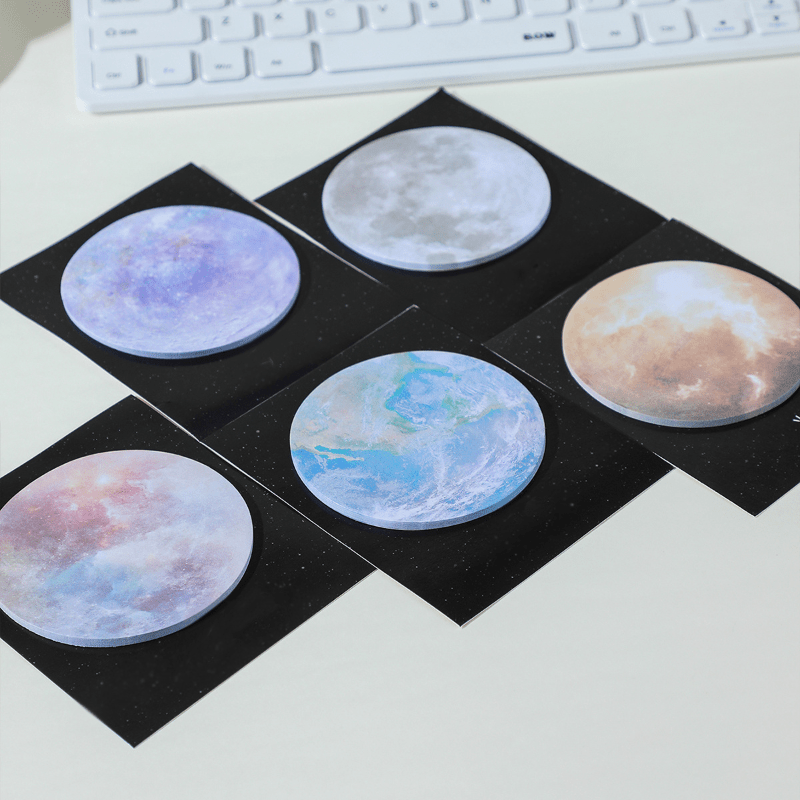 Multicolor Sticky Notes Pack - Planet Design