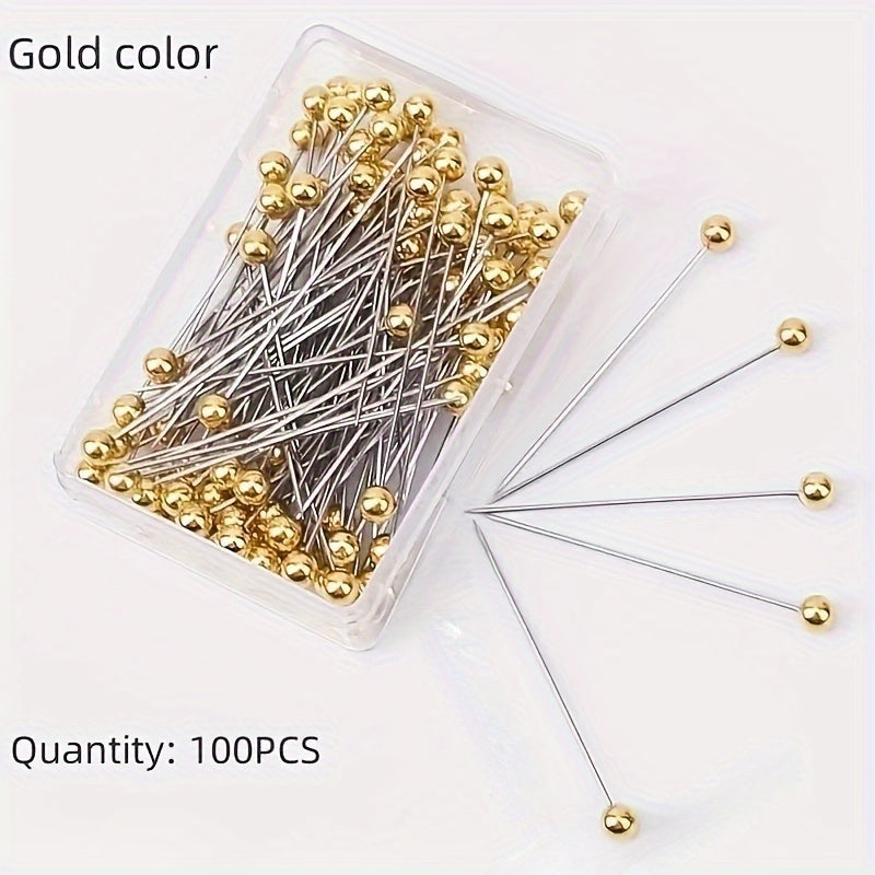 100 Metal 4 Positioning Needles Sewing Jewelry DIY Fixed Sewing Needles