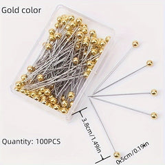 100 Metal 4 Positioning Needles Sewing Jewelry DIY Fixed Sewing Needles