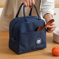 Insulated Lunch Bag Bear Pattern Waterproof Durable School Office Outdoor