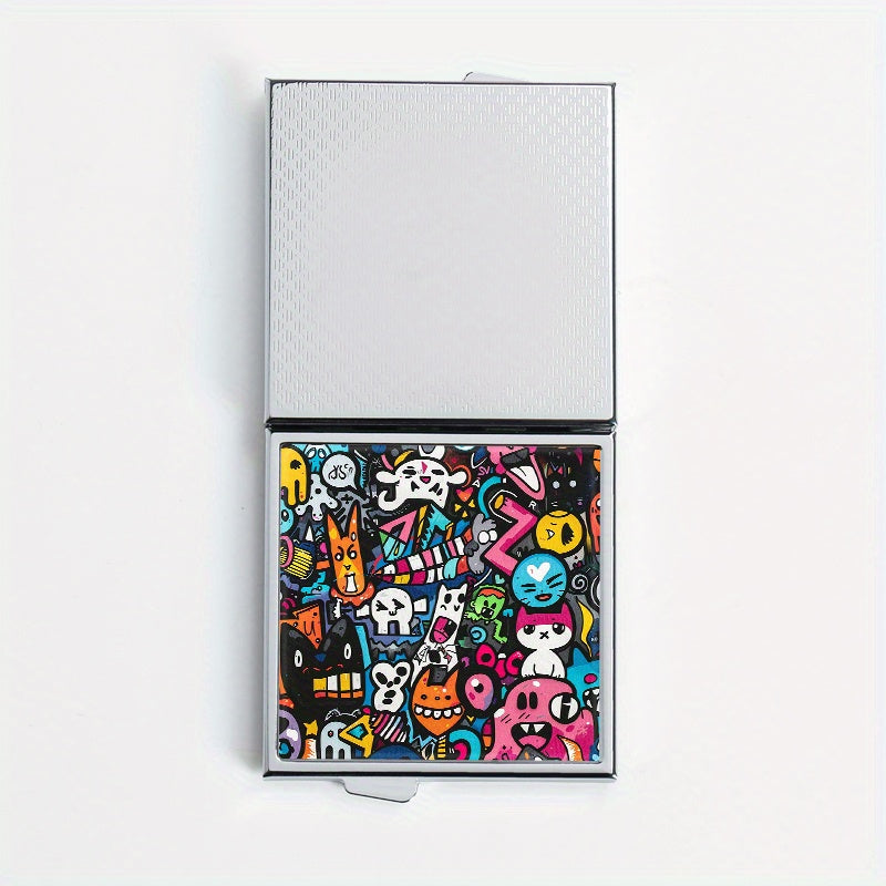 Graffiti Pattern Square Pill Box