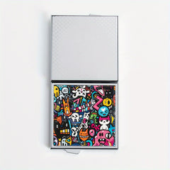 Graffiti Pattern Square Pill Box