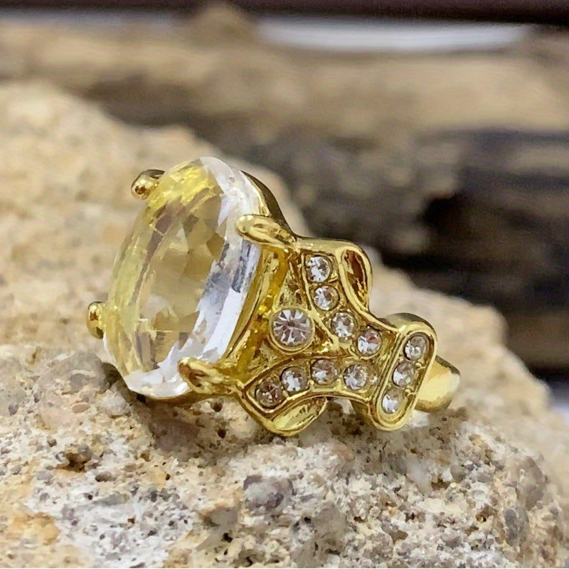 Men's Ring with Two Sapphire Goose Eggs for Engagement