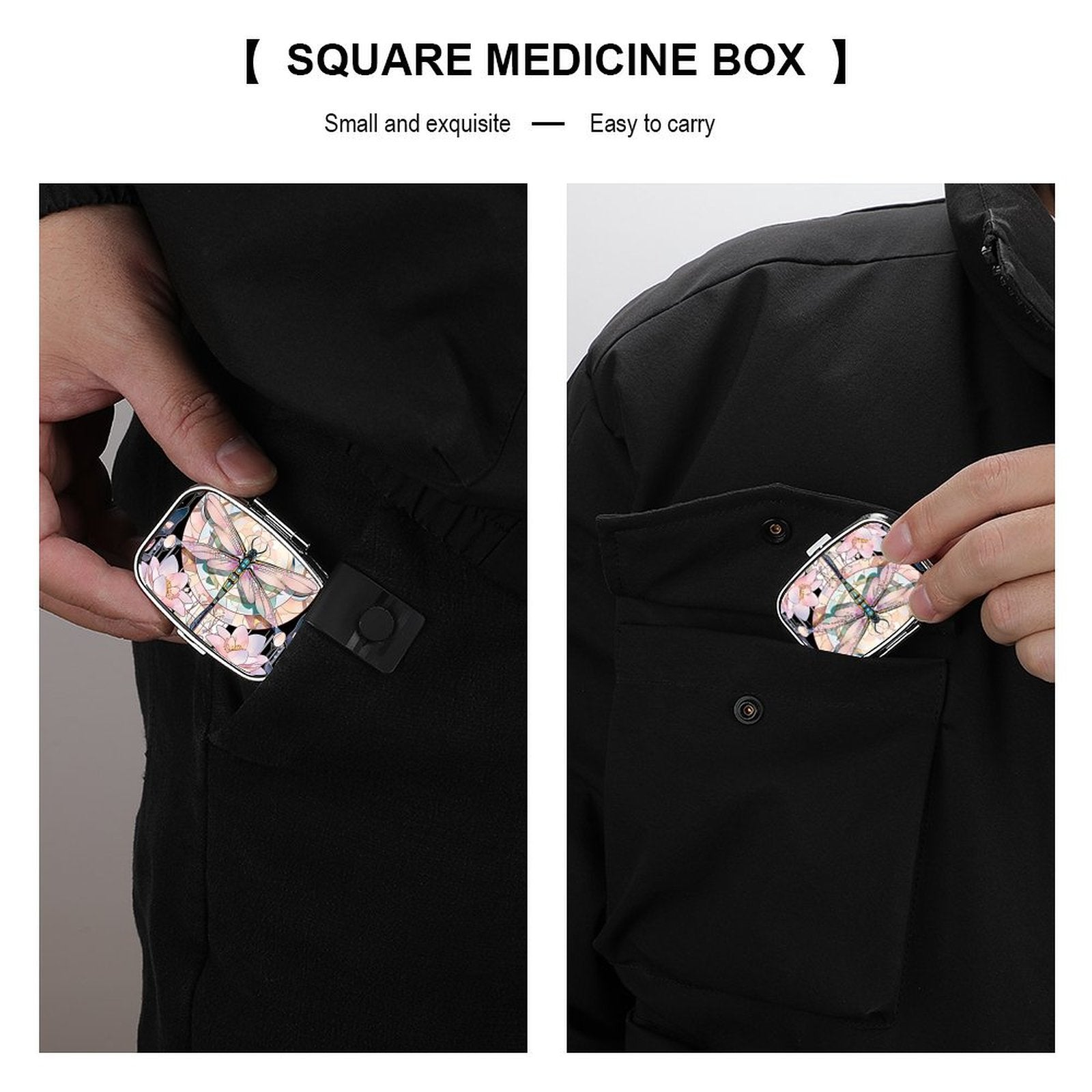 Dragonfly Pill Case 2 Compartment Medicine Box