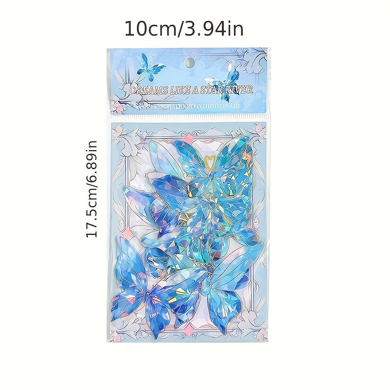 20 Pack Pink Crystal Butterfly Stickers Single Use 3D Wall Decor