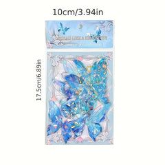 20 Pack Pink Crystal Butterfly Stickers Single Use 3D Wall Decor