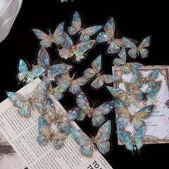 20 Pack Pink Crystal Butterfly Stickers Single Use 3D Wall Decor