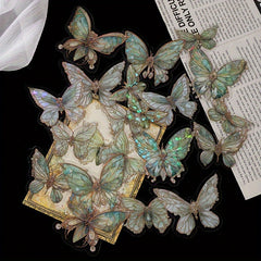 20 Pack Pink Crystal Butterfly Stickers Single Use 3D Wall Decor
