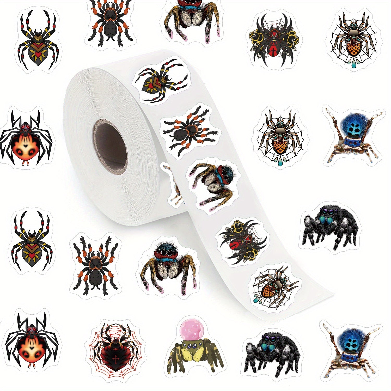 500pcs Spider Insect Sticker Pack - Water Bottles Laptop Decals