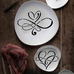 Heart Pattern Stencil 30x30 Durable PVC Painting Template Scrapbooking