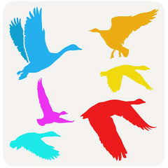 Bird Pattern Stencil for DIY Scrapbooking & Crafts - 30cm Square