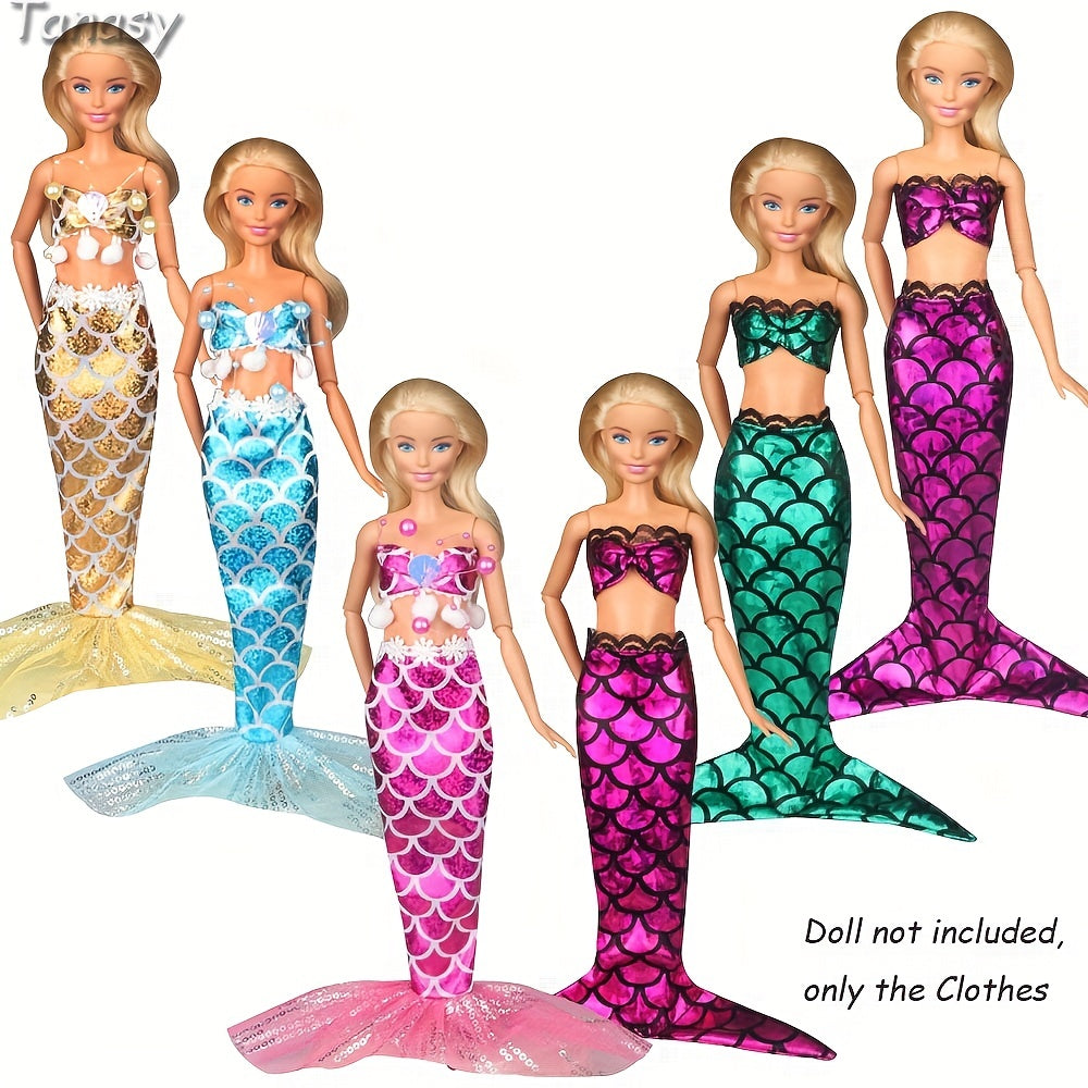 Mermaid Swimsuits Bathing Suits for Dolls - Summer Bikini Swimwear