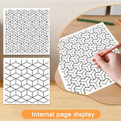 Geometric Shadows Coloring Book with Hidden Pigments