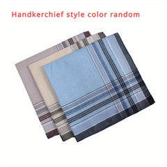 9pcs Vintage Cotton Men's Handkerchiefs Checkered Pattern Soft & Durable