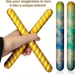 Kids Wooden Drumsticks 2 Pack Rhythm Music Sticks for Children 3-6 Years