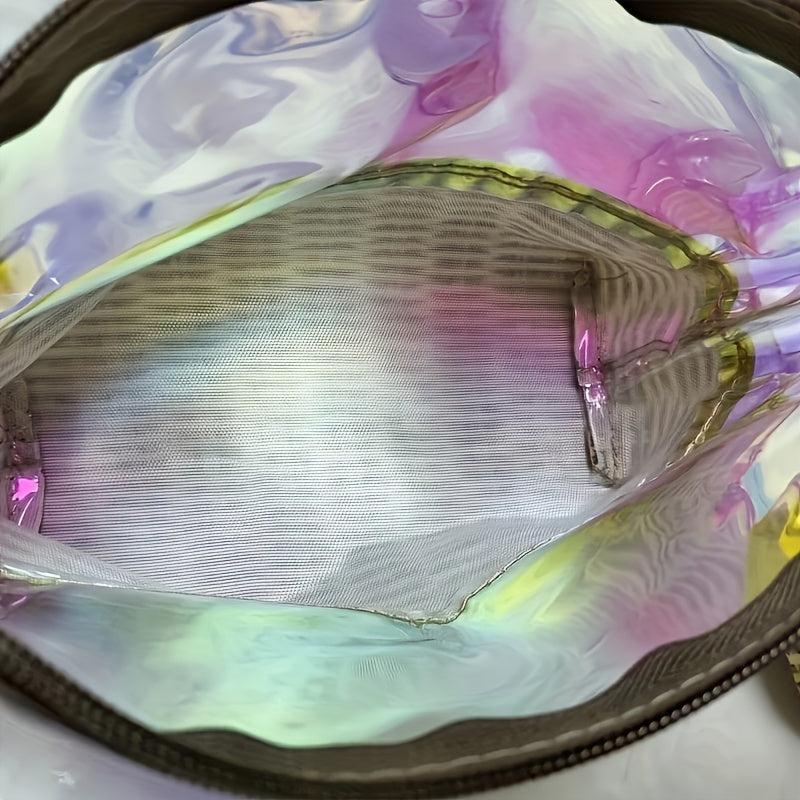Clear Laser Travel Toiletry Bag Zipper Pencil Case