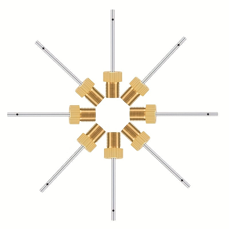 8pcs Brass Ball Pump Needles Heavy Duty Air Pump Needles For Balls