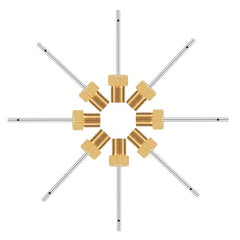 8pcs Brass Ball Pump Needles Heavy Duty Air Pump Needles For Balls