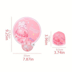 1pc Folding Fan Cartoon Pattern Small Fan Mini Cloth Surface Pocket Fan Portable