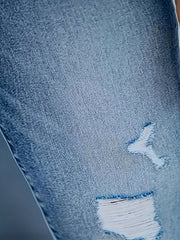  Women's Washed Ripped Stretch Jeans
