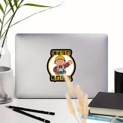 Funny Motorcycle Helmet Sticker - CAN WE FIX IT NO IT's FUN - Mixed Colors