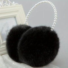 Women's Winter Plush Earmuffs Simulated Pearl Earmuffs