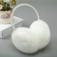 Women's Winter Plush Earmuffs Simulated Pearl Earmuffs
