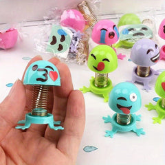 20pcs Colorful Spring Jumping Dolls DIY Assembly Toys for Kids Fun Party Favors