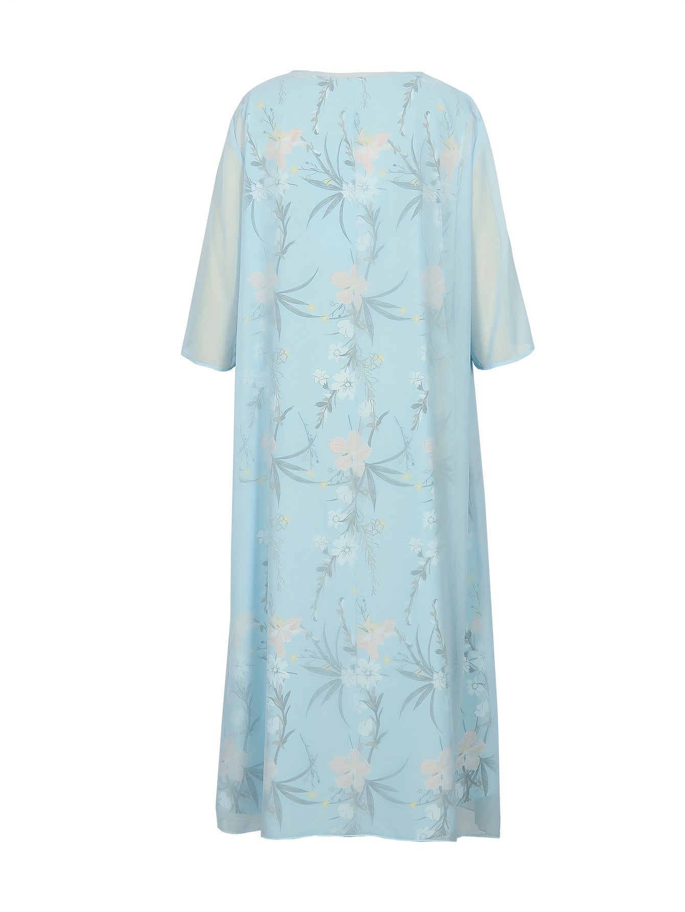  Floral Tank Dress & Cardigan Set
