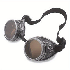 Steampunk Goggles Retro Round Glasses for Cosplay & Halloween