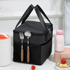 Rose Golden Letter Insulated Lunch Tote Bag Portable Cooler Box