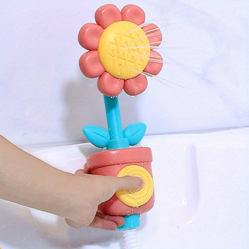 Sunflower Spray Shower Bath Toy for Kids Durable PVC Water Fun Toy