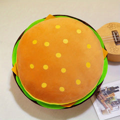 Hamburger Plush Toy Soft Polyester Mixed Yellow Colors Perfect for Winter