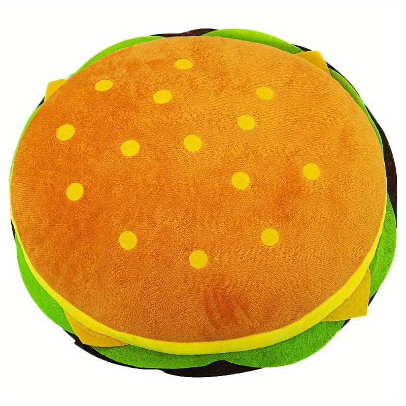 Hamburger Plush Toy Soft Polyester Mixed Yellow Colors Perfect for Winter
