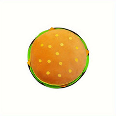 Hamburger Plush Toy Soft Polyester Mixed Yellow Colors Perfect for Winter