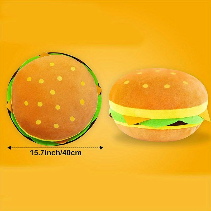 Hamburger Plush Toy Soft Polyester Mixed Yellow Colors Perfect for Winter