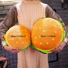 Hamburger Plush Toy Soft Polyester Mixed Yellow Colors Perfect for Winter