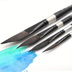 Professional Squirrel Hair Watercolor Brush with Ergonomic Handle