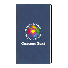 Custom Engraved Journal Notebook Personalized Text with Sunflower Heart