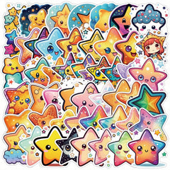 50 Cute Stars Vinyl Stickers Waterproof DIY Phone Cases Laptops