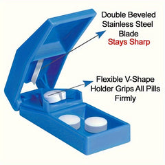 Plastic Pill Cutter with Stainless Steel Blade