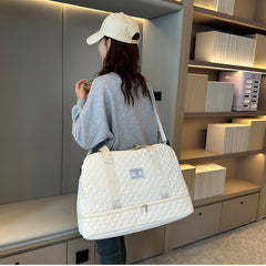 Women's Gym Duffel Bag with Wet Pocket and Shoes Compartment