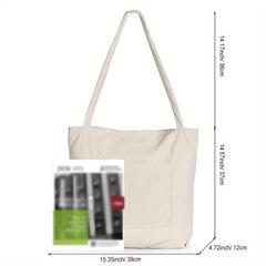 NYXIA Corduroy Tote Bag - Minimalist Shoulder Hobo Bags