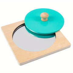 Wooden Mirror Puzzle Busy Board for Early Learning